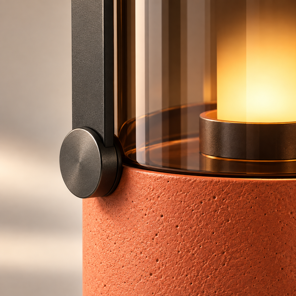 Arden Lantern Portable Lamp material and construction detail