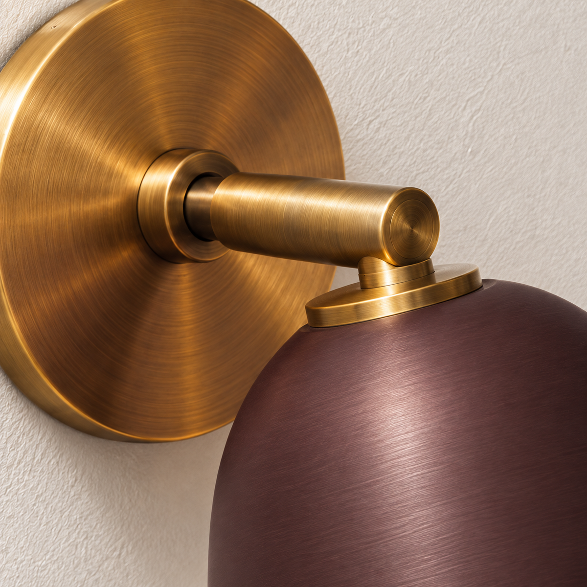Calyx Pivot Wall Sconce material and construction detail