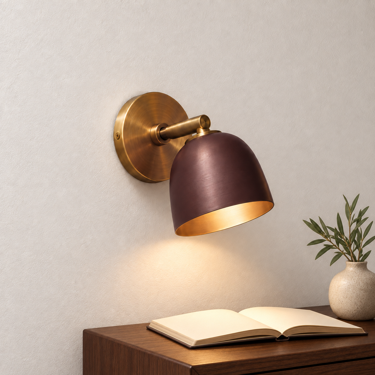 Calyx Pivot Wall Sconce in a considered interior setting