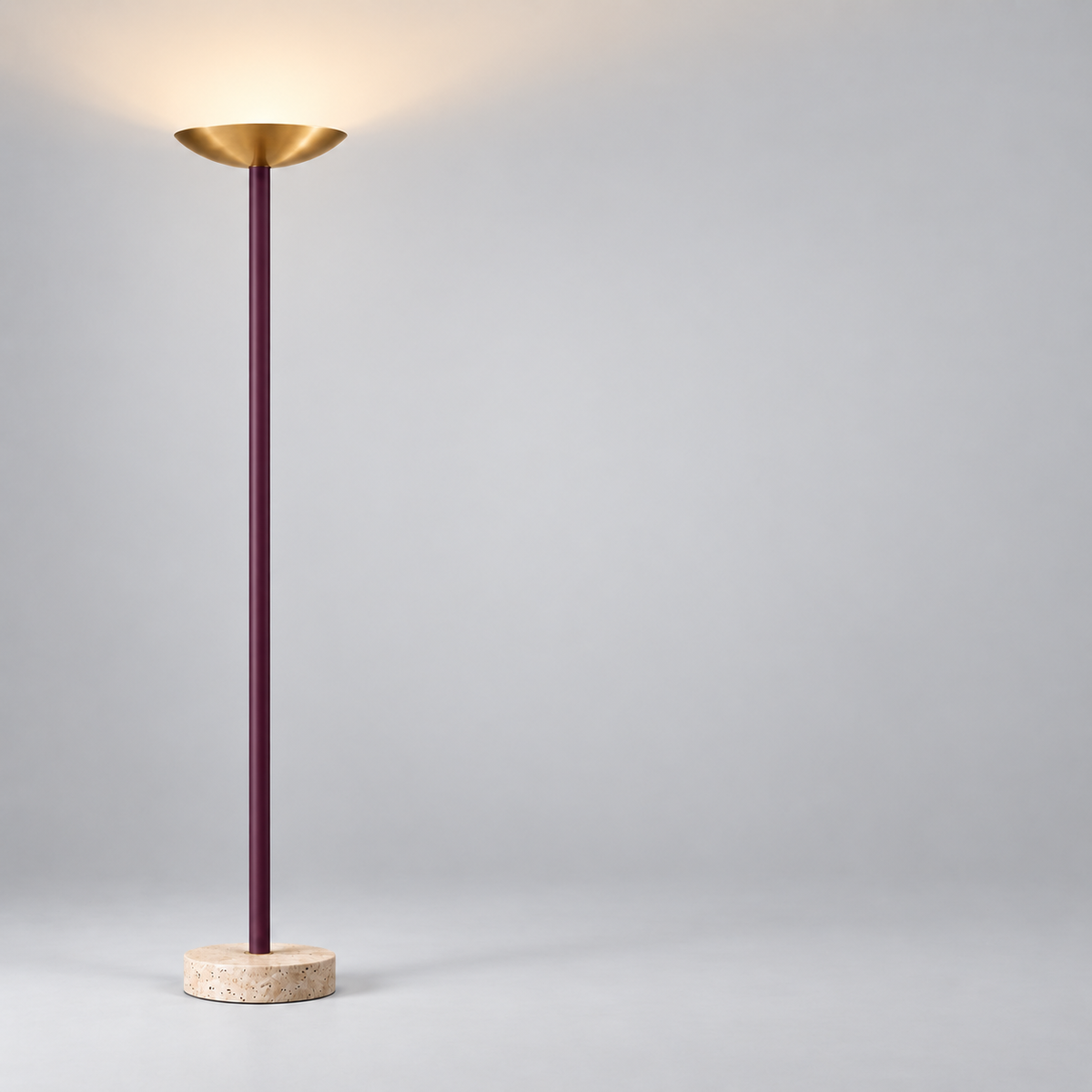 Elowen Torchiere Floor Lamp feature and light-distribution view