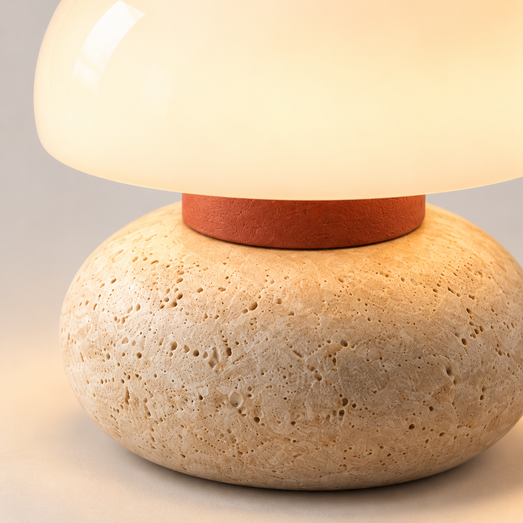 Luma Pebble Portable Lamp material and construction detail