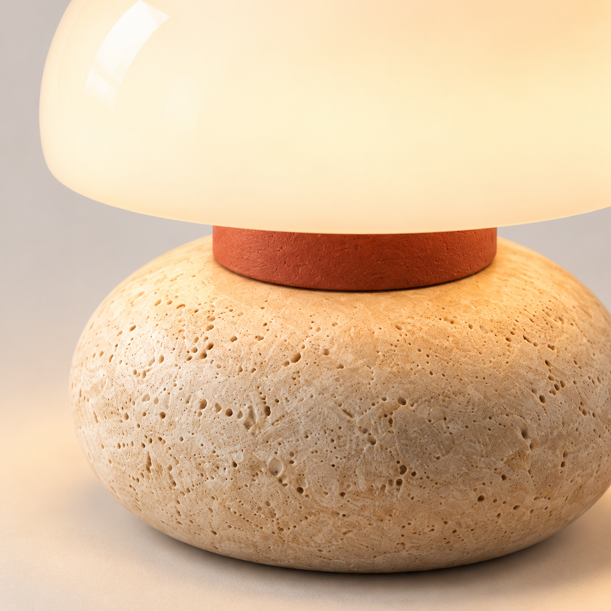 Luma Pebble Portable Lamp material and construction detail