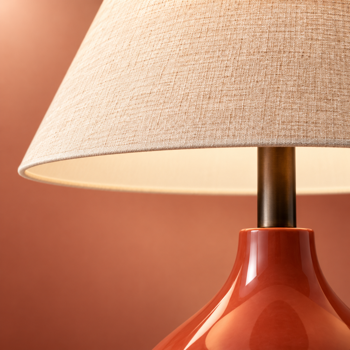 Mirelle Linen Shade Table Lamp material and construction detail