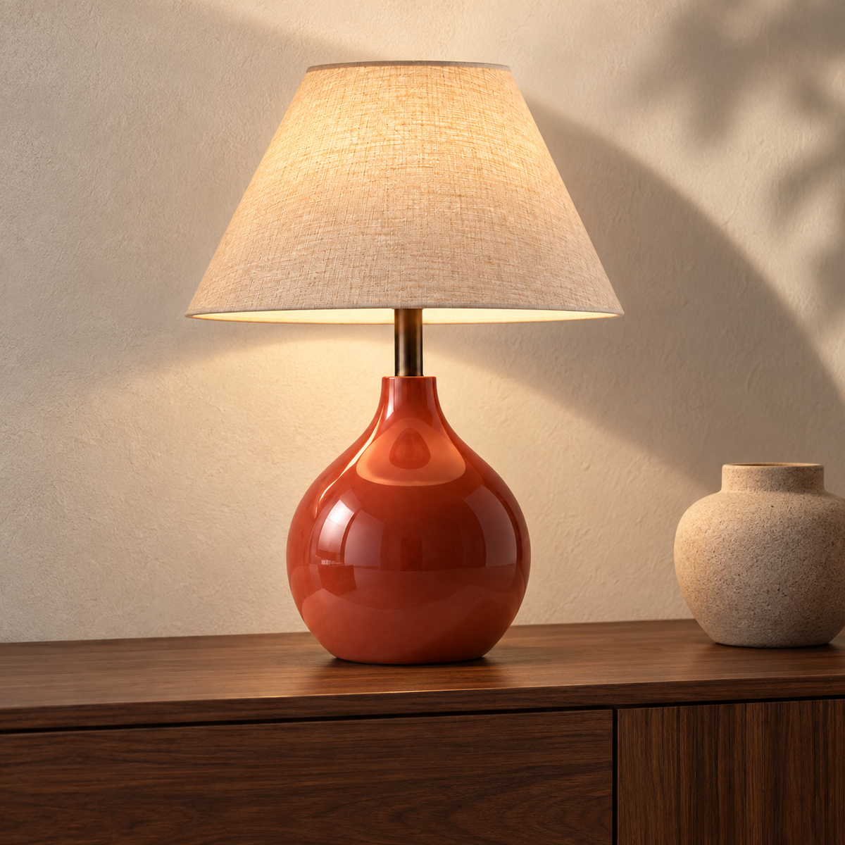 Mirelle Linen Shade Table Lamp in a considered interior setting