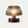 Vetra Pleated Glass Table Lamp complete studio view